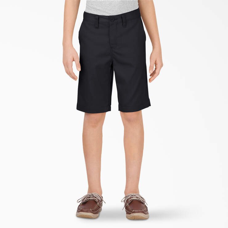Boys' FLEX Slim Fit Shorts, 8-20 - Black (BK) image number 1