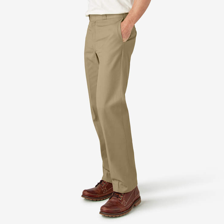 Men's Vintage Straight Crop High-Waist Trousers men Long Pants