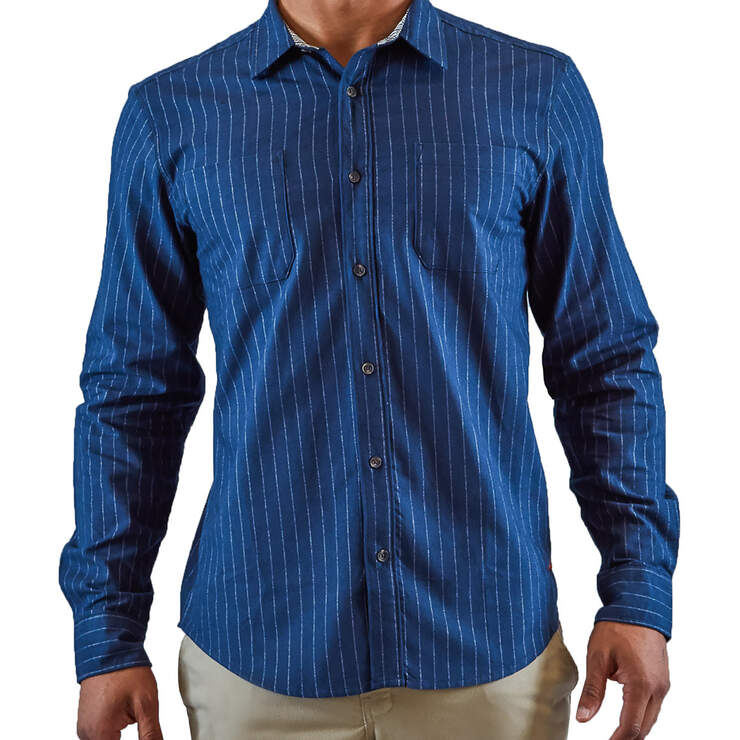 Heritage Long Sleeve Shirt - Rinsed Blue White Stripe (RLW) image number 1