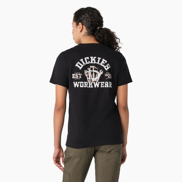 Women&#39;s Heavyweight Workwear Graphic T-Shirt - Black &#40;KBK&#41;