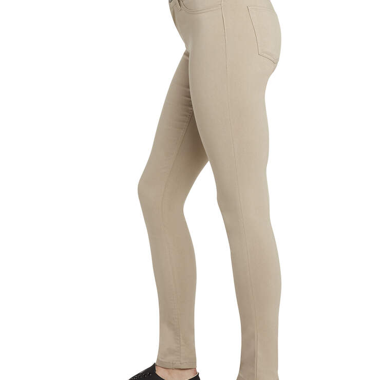 Dickies Girl Juniors' Ultimate Stretch Day to Night Pants - Khaki (KHA) image number 3