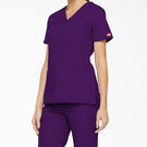 Women&#39;s EDS Signature Mock Wrap Scrub Top - Purple Eggplant &#40;EGG&#41;
