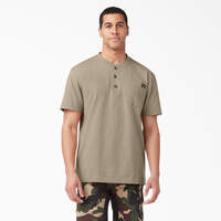 Heavyweight Short Sleeve Henley T-Shirt - Desert Sand (DS)