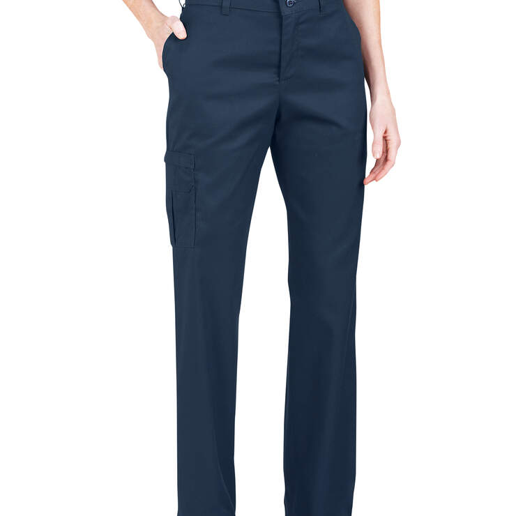 Women's Premium Relaxed Straight Cargo Pants (Plus) - Dark Navy (DN) image number 1