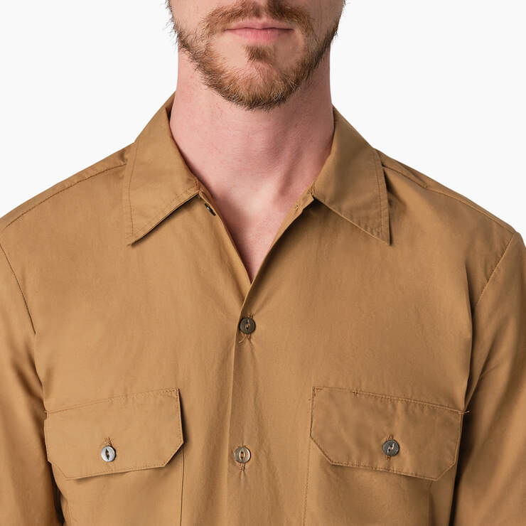 Dickies 1922 Short Sleeve Work Shirt - Rinsed Maple (RMA) image number 5