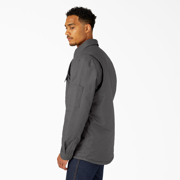 Water Repellent Fleece-Lined Duck Shirt Jacket - Slate Gray &#40;SL&#41;