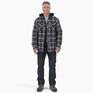 Relaxed Fit Icon Hooded Quilted Flannel Shirt Jacket - Black/Charcoal Plaid &#40;WBC&#41;