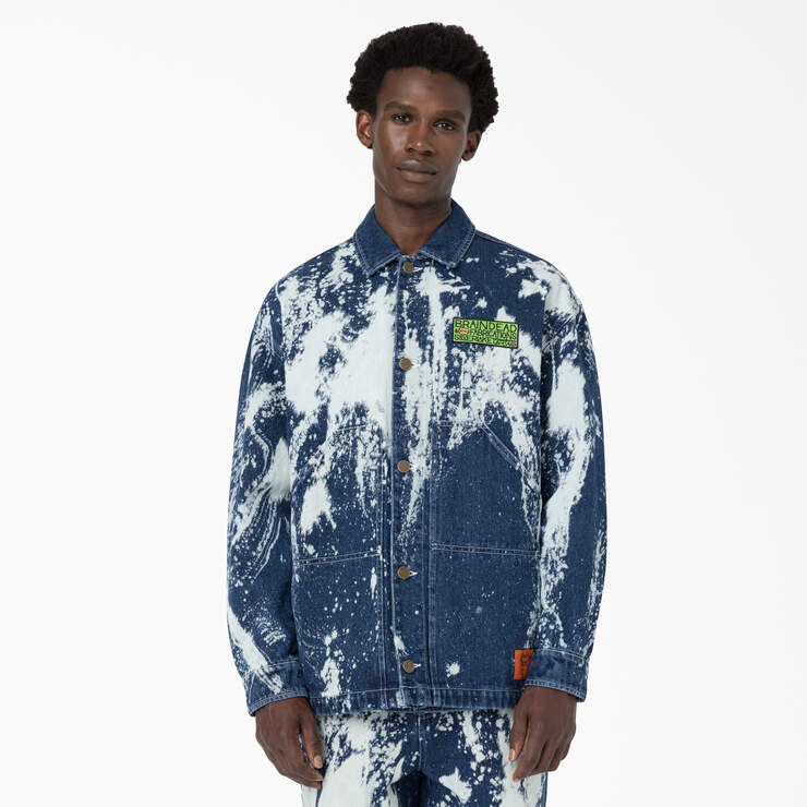 Brain Dead Bleached Denim Jacket - Bleached Indigo Blue (BNB) image number 3