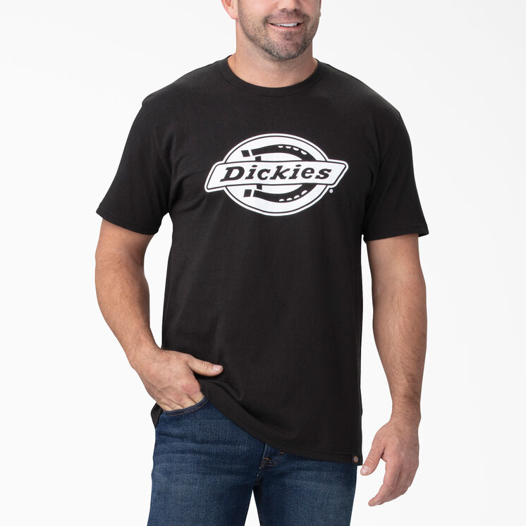 Short Sleeve Relaxed Fit Graphic T-Shirt - Black/White &#40;BKWH&#41;