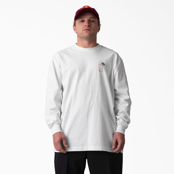 Jamie Foy Signature Collection Long Sleeve T-Shirt - White &#40;WH&#41;