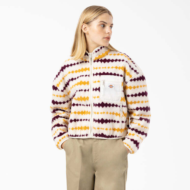 Women&#39;s Falkville Fleece Jacket - Ecru/Grape &#40;EGD&#41;