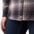 Women&#39;s Plaid Flannel Long Sleeve Shirt - Dusty Purple Highland Plaid &#40;B2X&#41;