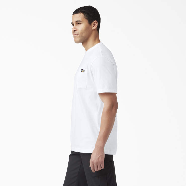 Lightweight Short Sleeve Pocket T-Shirt - White (WH) image number 3