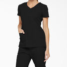 Women&#39;s EDS Signature V-Neck Scrub Top with Pen Slot - Black &#40;BLK&#41;