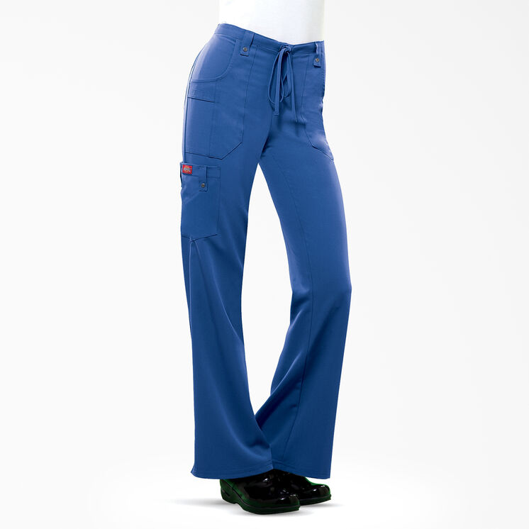 Women&#39;s Xtreme Stretch Flare Leg Cargo Scrub Pants - Royal Blue &#40;RB&#41;