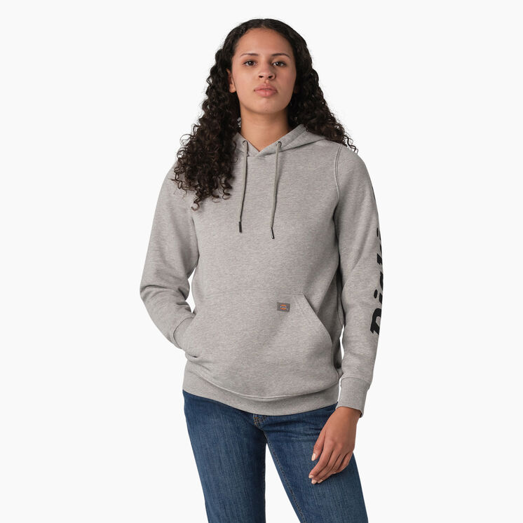 Women&#39;s Heavyweight Logo Sleeve Pullover - Heather Gray &#40;HG&#41;