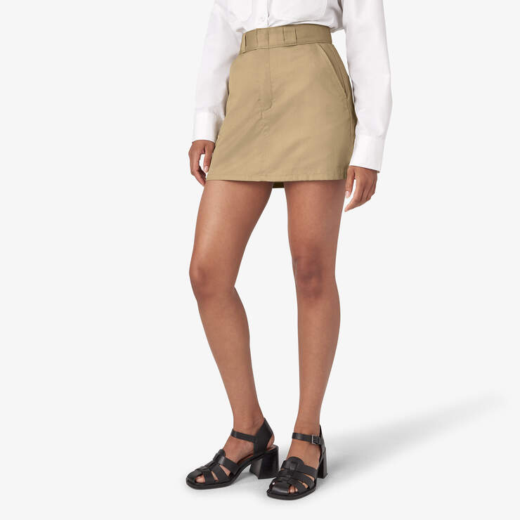 Women's Mini Skirt - Khaki (KH) image number 3