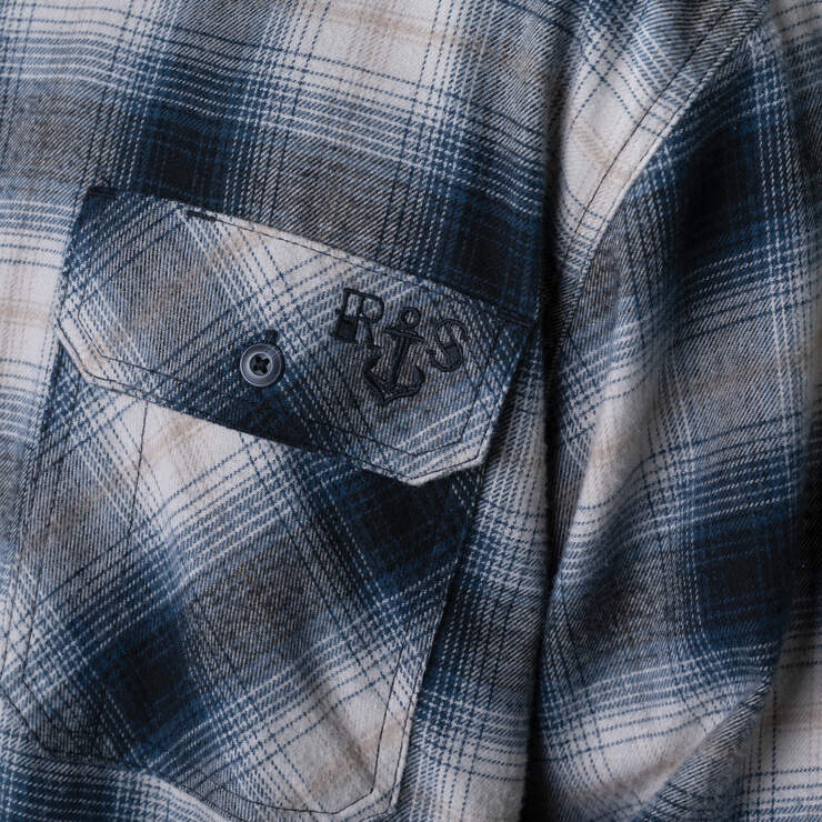Ronnie Sandoval Brushed Flannel Shirt - Blue Ombre Plaid (OL2) image number 5