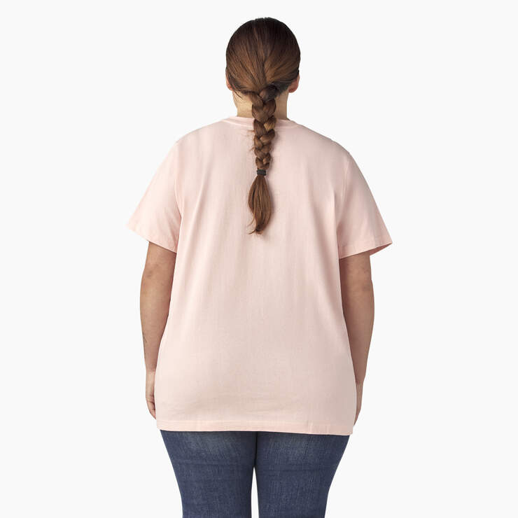 Women's Plus Heavyweight Short Sleeve Pocket T-Shirt - Lotus Pink (LO2) image number 2