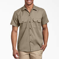 Slim Fit Short Sleeve Work Shirt - Desert Sand (DS)