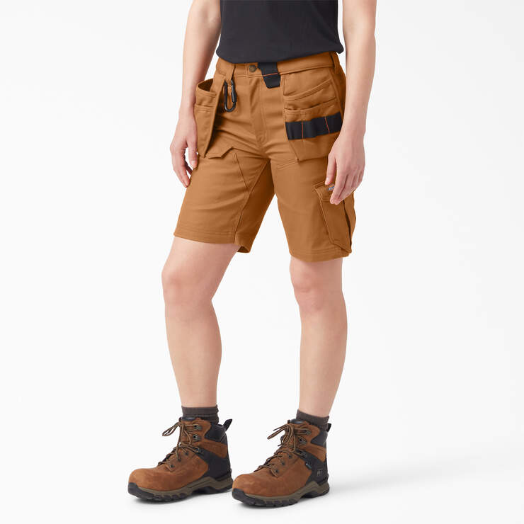 Traeger x Dickies Women's Relaxed Fit Shorts, 9" - Brown Duck (BD) image number 1