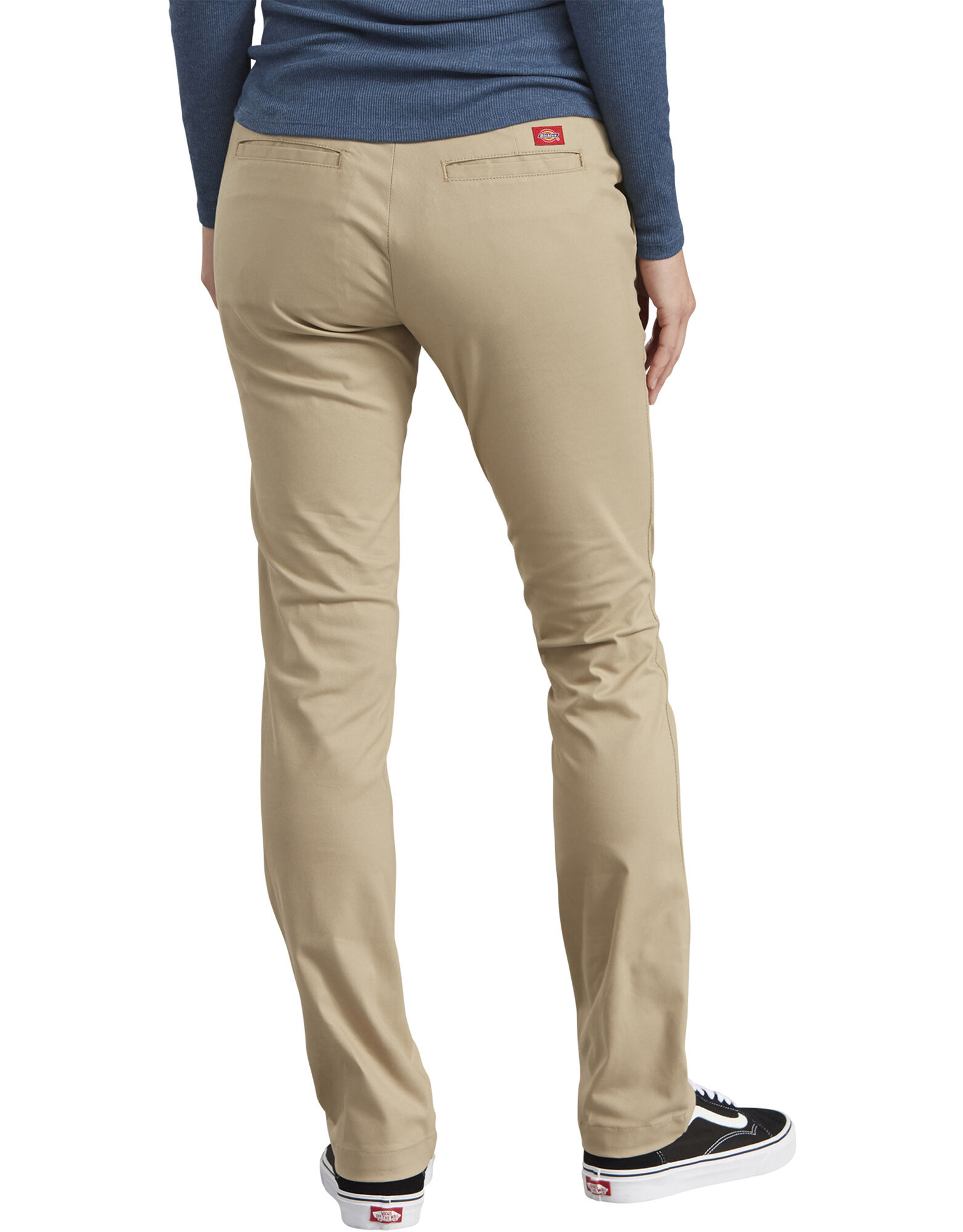 Women S Slim Fit Straight Leg Stretch Twill Pants Desert Khaki