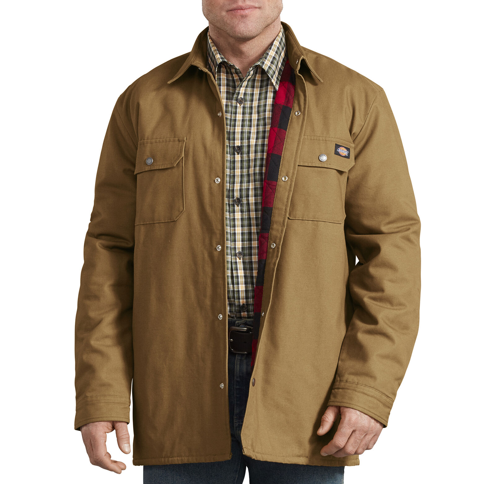 >Plaid Lined Shirt Jacket Dickies Us