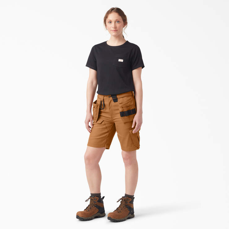 Traeger x Dickies Women's Relaxed Fit Shorts, 9" - Brown Duck (BD) image number 4