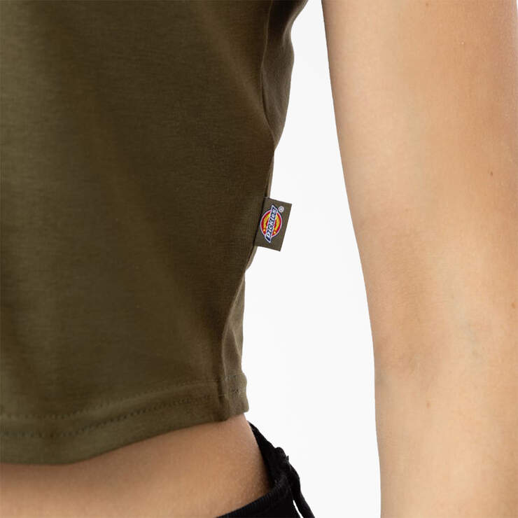 Women's Maple Valley Logo Cropped T-Shirt - Military Green (ML) image number 5