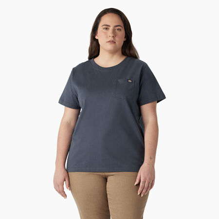 Women&#39;s Plus Heavyweight Short Sleeve T-Shirt - Airforce Blue &#40;AF&#41;