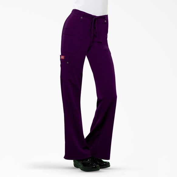 Women&#39;s Xtreme Stretch Flare Leg Cargo Scrub Pants - Purple Eggplant &#40;EGG&#41;