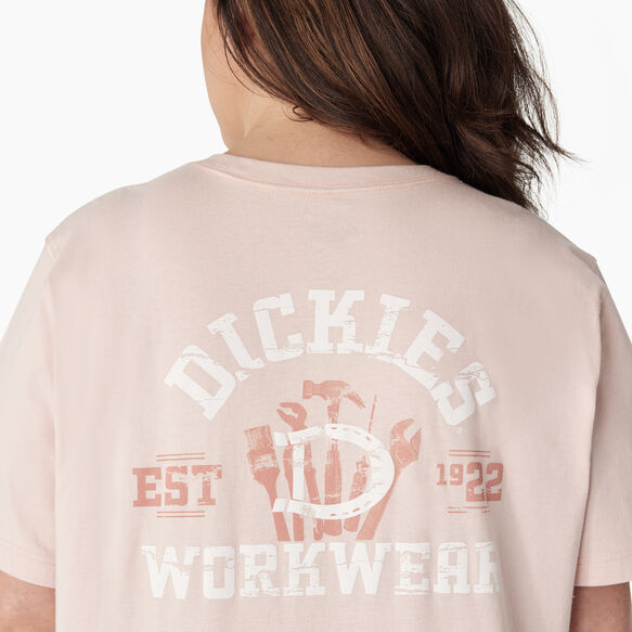 Women&#39;s Plus Heavyweight Workwear Graphic T-Shirt - Lotus Pink &#40;LO2&#41;