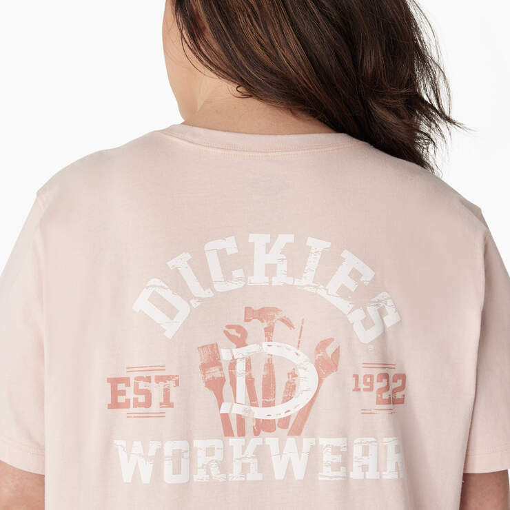 Women's Plus Heavyweight Workwear Graphic T-Shirt - Lotus Pink (LO2) image number 6