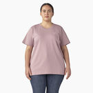 Women&#39;s Plus Heavyweight Short Sleeve Pocket T-Shirt - Lilac &#40;LC&#41;