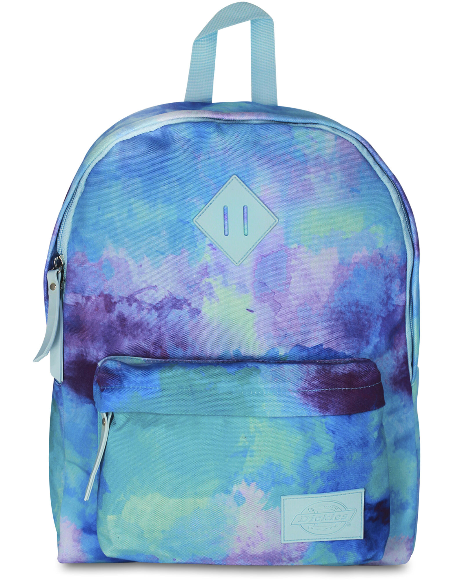 blue and purple backpack