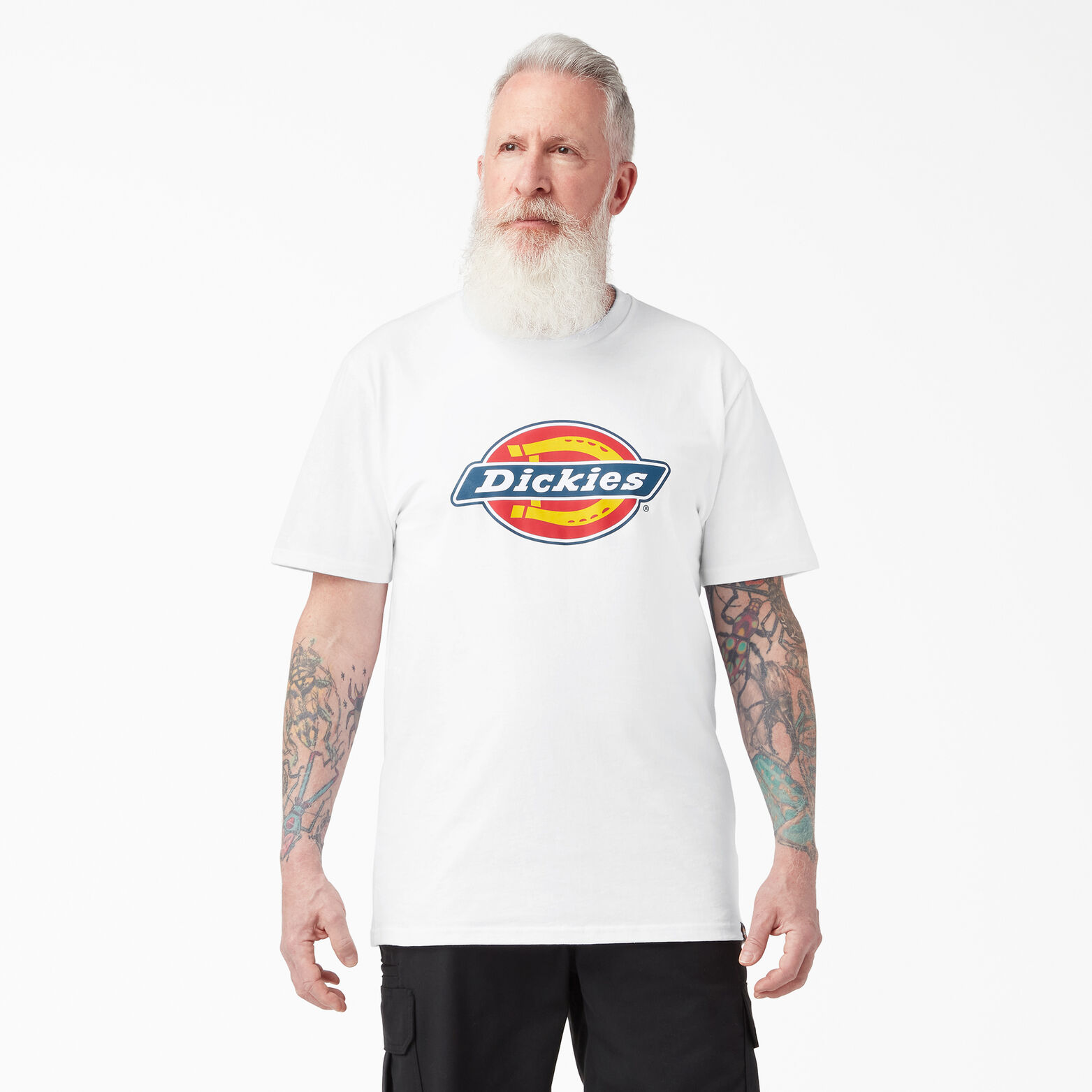 Vintage Dickies Logo Graphic T-Shirt White M| Dickies