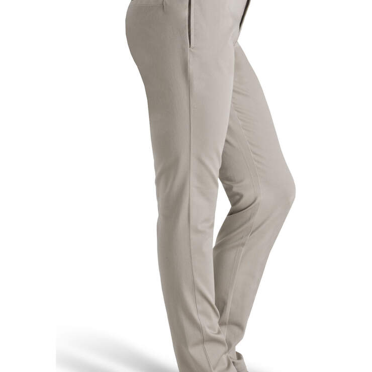 Dickies Girl Juniors' Curvey 4-Pocket Straight Leg Pants - Khaki (KHA) image number 3