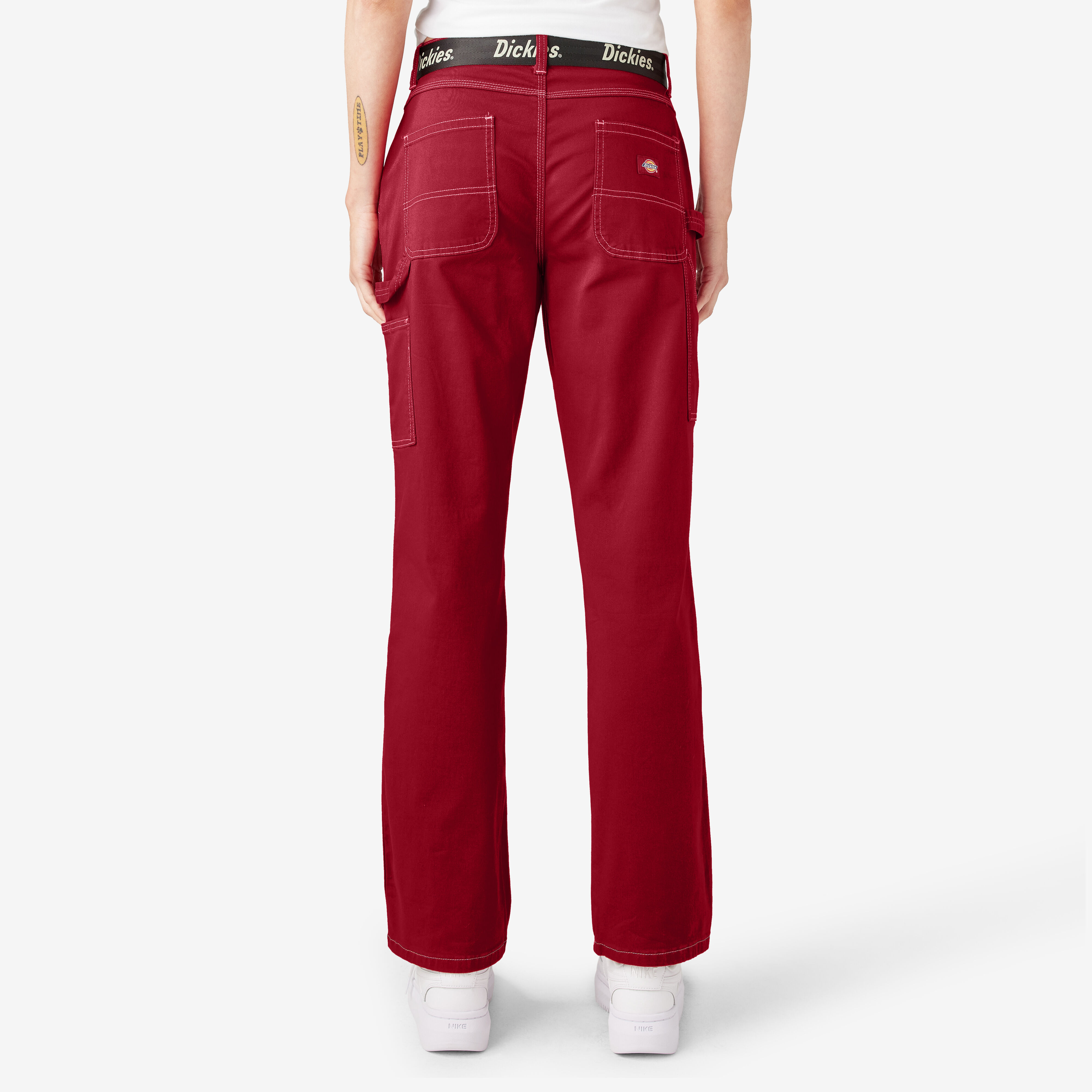 Red dickies carpenter best sale pants