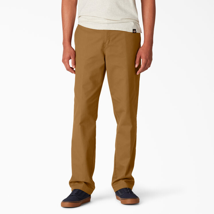 Dickies Skateboarding Slim Fit Pants - Brown Duck Contrast Topstitch &#40;TSB&#41;