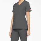 Women&#39;s EDS Signature Mock Wrap Scrub Top - Pewter Gray &#40;PEW&#41;