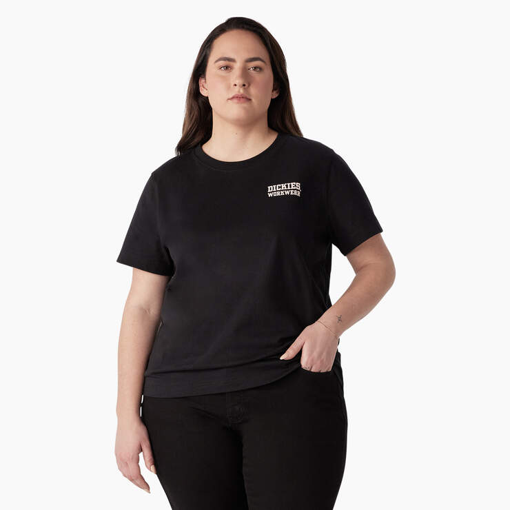 Women's Plus Heavyweight Workwear Graphic T-Shirt - Black (KBK) image number 2