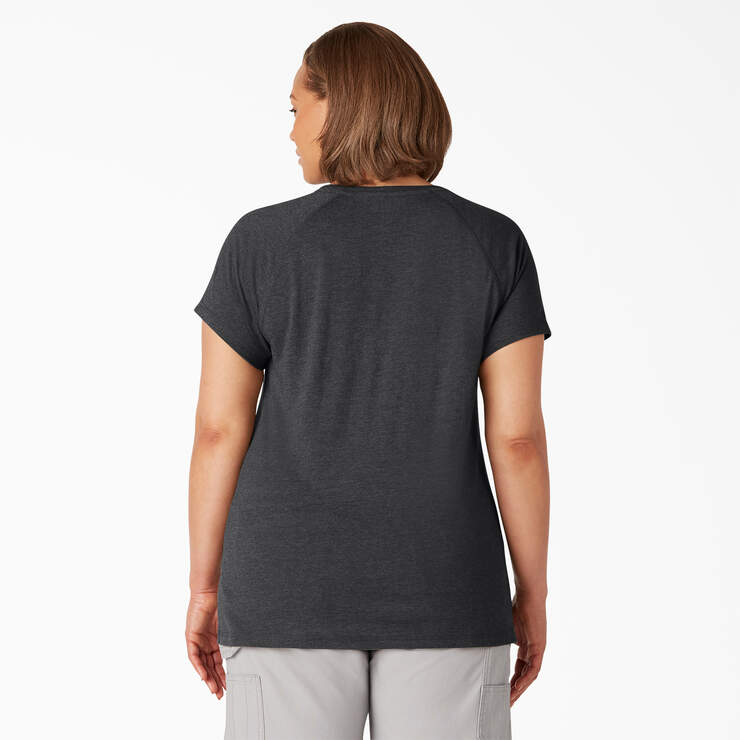 Women's Plus Cooling Short Sleeve Pocket T-Shirt - Black (KBK) image number 2