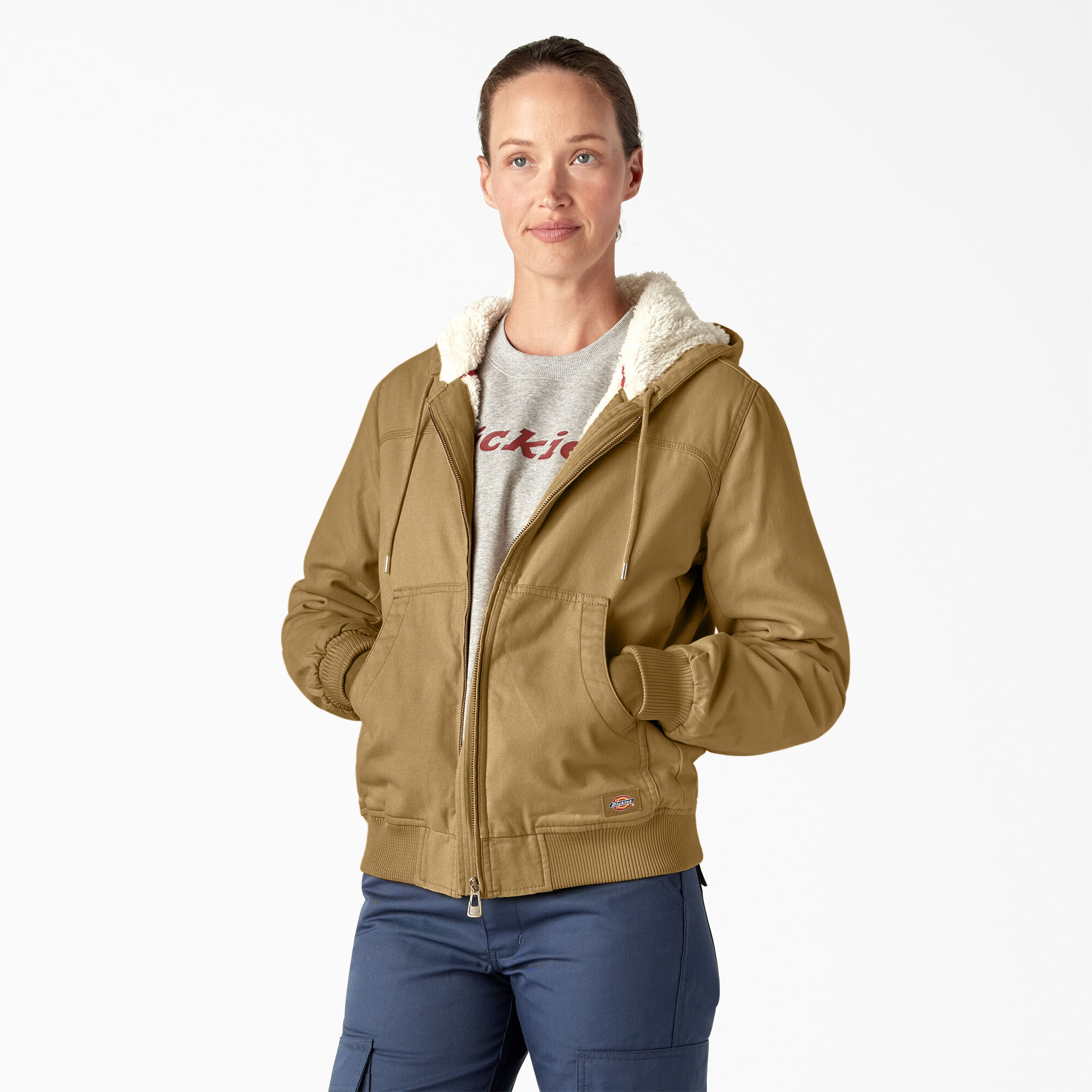 Women s Fleece Lined Duck Canvas Jacket Dickies US
