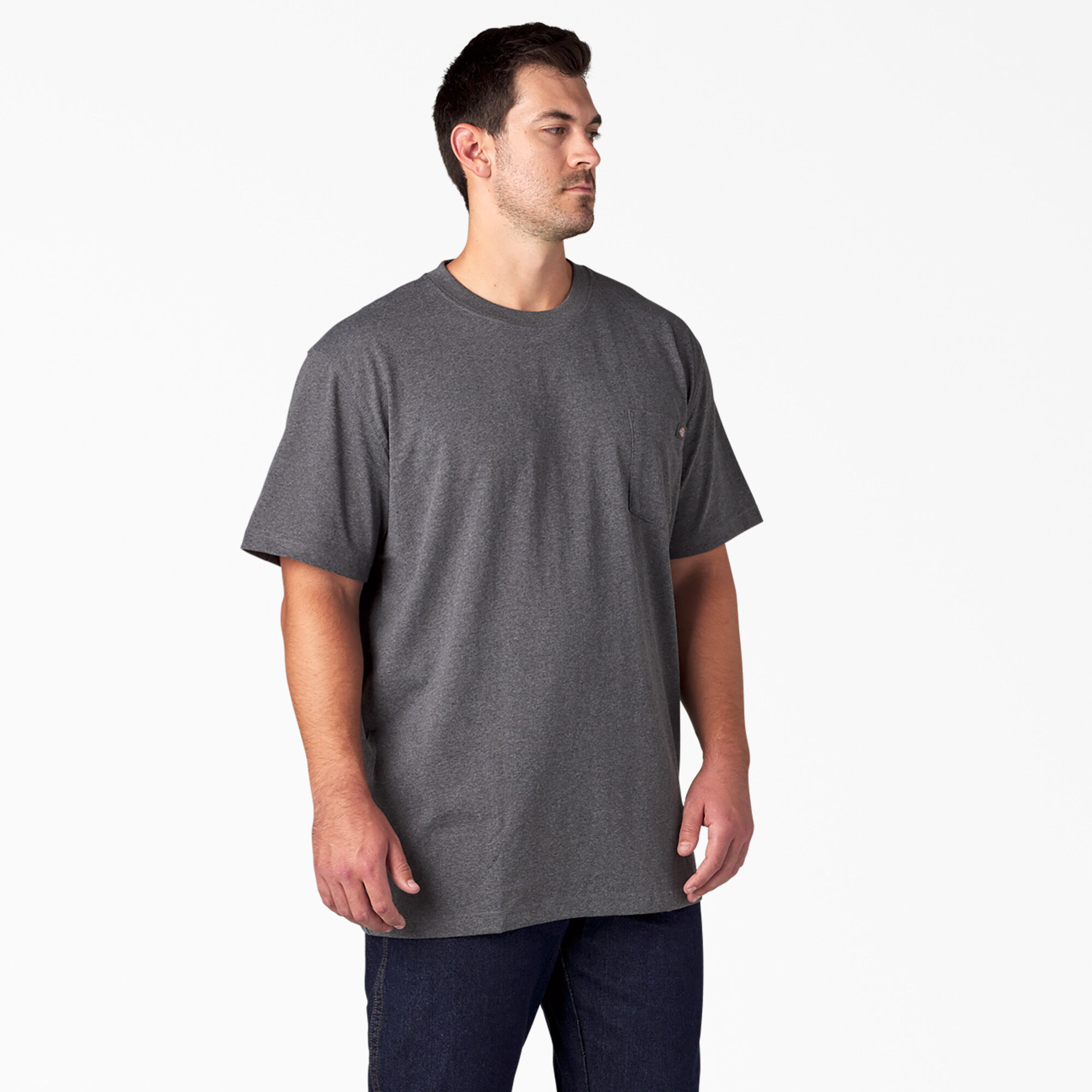 Men's Heavyweight Heathered Short Sleeve Pocket T-Shirt