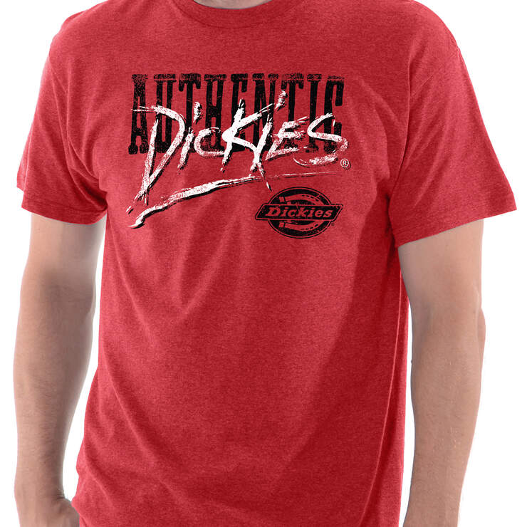 Dickies Splattery Graphic Short Sleeve T-Shirt - HEATHER RED (HA) image number 1