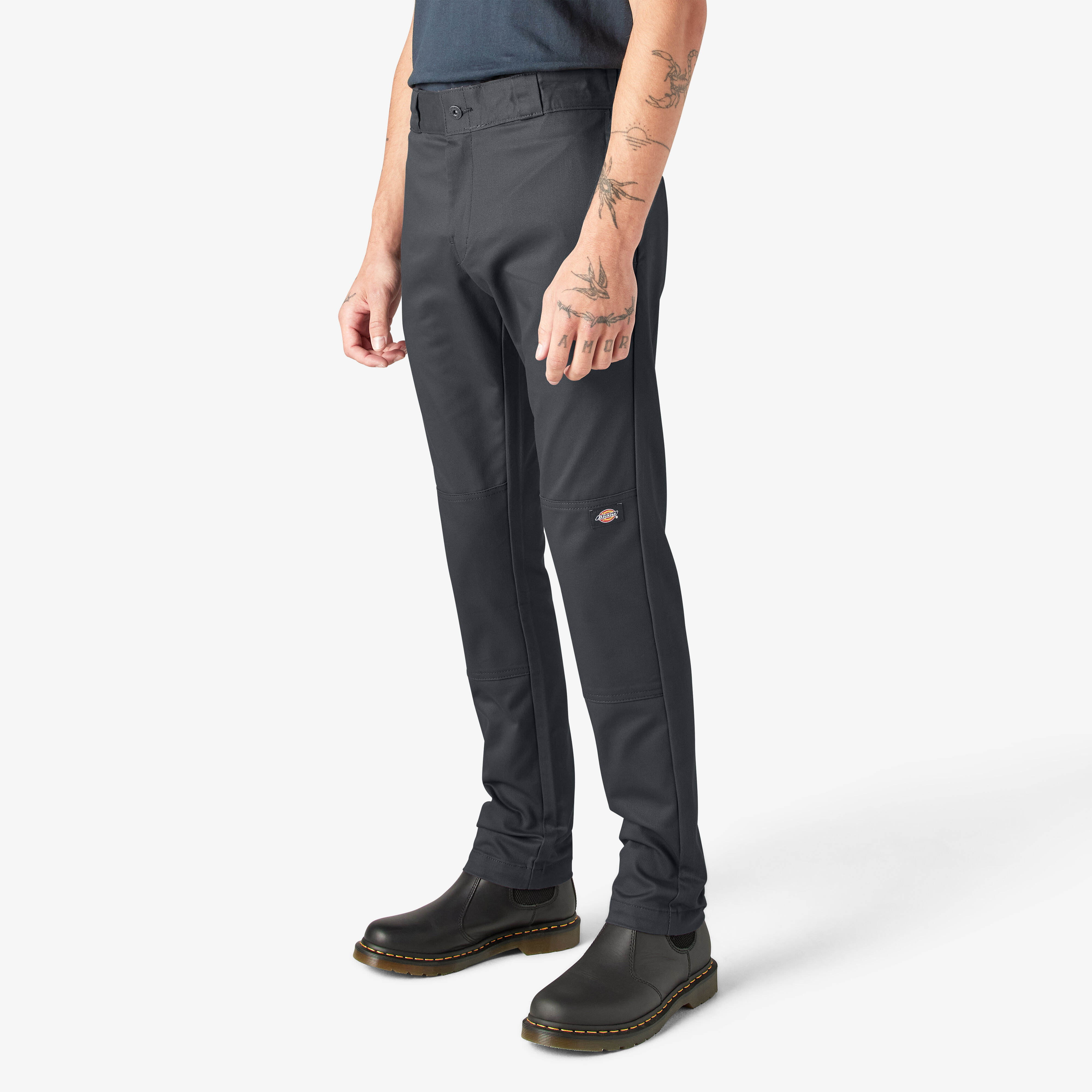 Skinny Fit Double Knee Work Pants