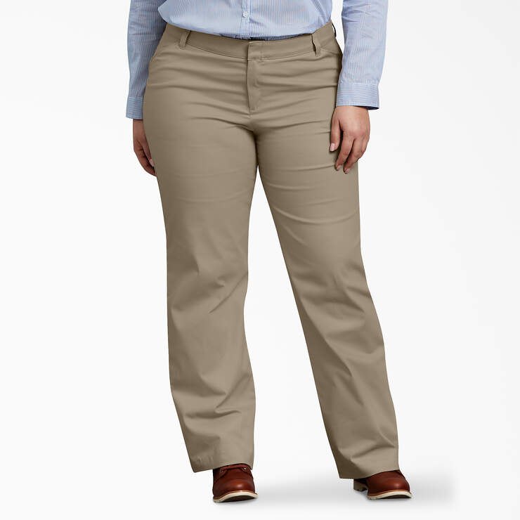 Women's Plus FLEX Relaxed Fit Pants - Desert Sand (DS) image number 1