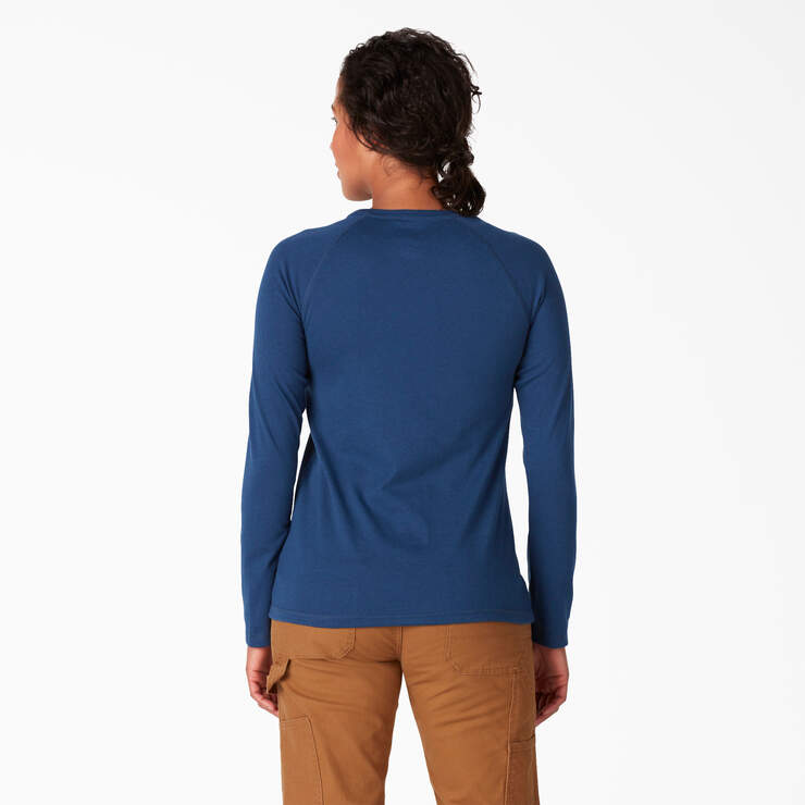 Women's Cooling Long Sleeve Pocket T-Shirt - Dynamic Navy (DY2) image number 2