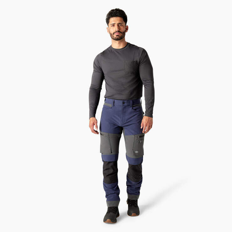 FLEX Slim Fit Double Knee Tapered Pants - Navy/Charcoal (NGK) image number 4