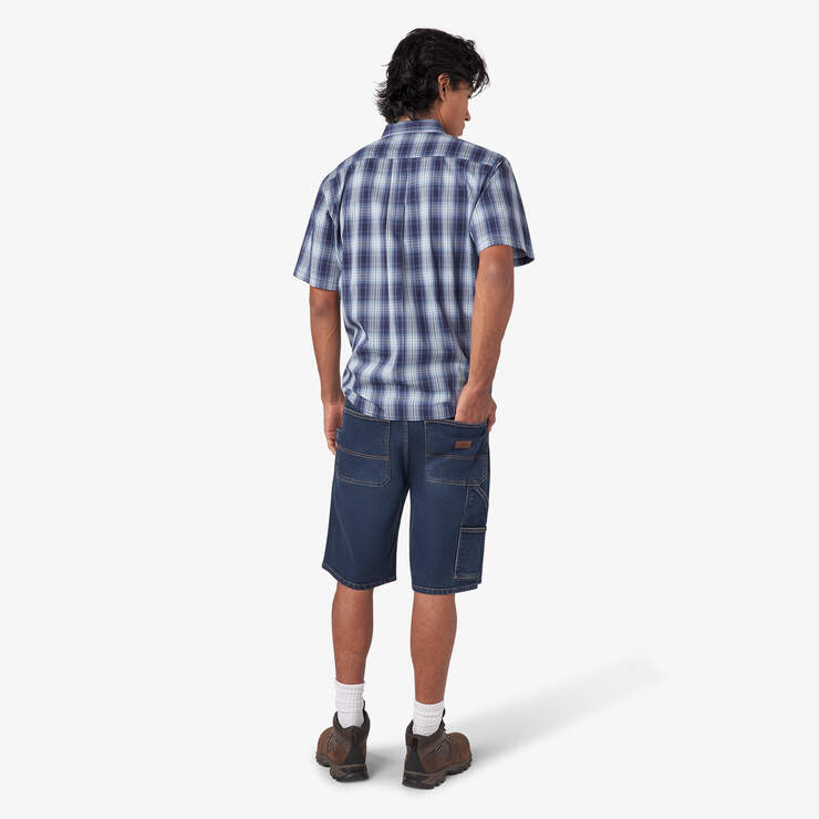 Short Sleeve Woven Shirt - Coronet Blue Plaid (BCN) image number 10